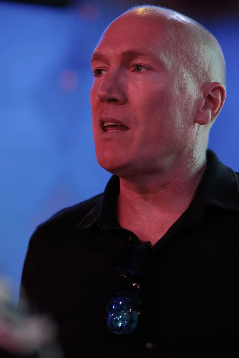 Steven Wilson-Beales talking at The Audience Club, London.
